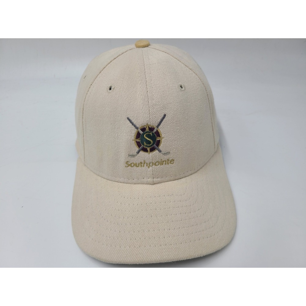 Vintage Southpointe Golf Club Course New Era 59Fifty‎ Fitted 7 3/4 Hat Cap Beige